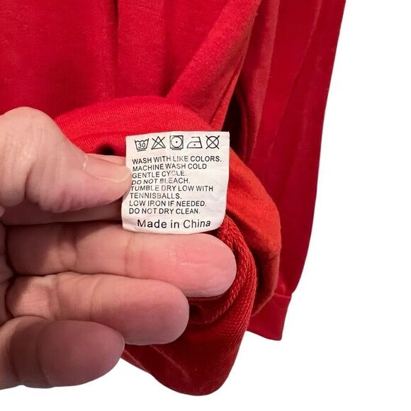 1692 They Missed One Crew Neck Long Sleeve Pullover Sweatshirt Red Black Large - Picture 3 of 5